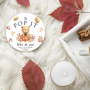 Fall Bären mit Kürbis - Pop! Geschenkanhänger