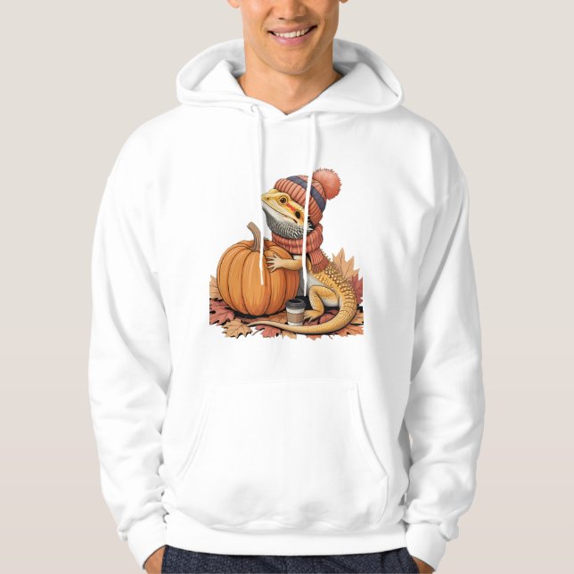 Fall Bartan Dragon mit Pumpkin Art Hoodie (Vorderseite)