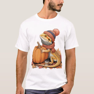 Fall Bartan Dragon mit Pumpkin Art T-Shirt