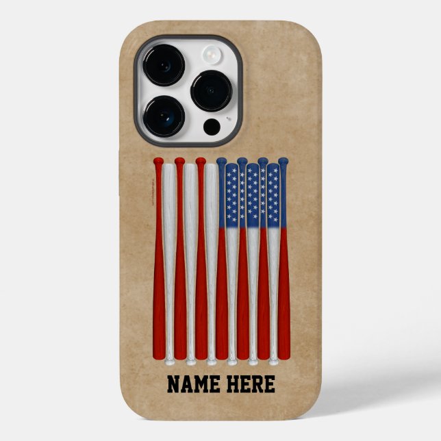 Fall Baseball America (USA) Case-Mate iPhone 14 Pro Hülle (Rückseite)