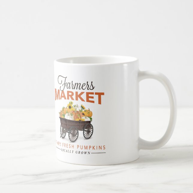 FALL BAUERN MARKT PUMPKIN UND SONNENBLUMEN KAFFEETASSE (Rechts)