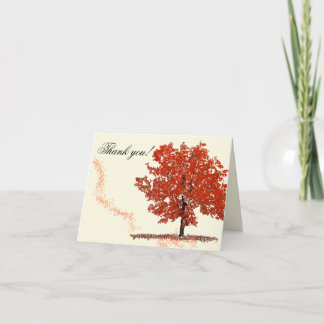 Fall-Baum danken Ihnen Dankeskarte