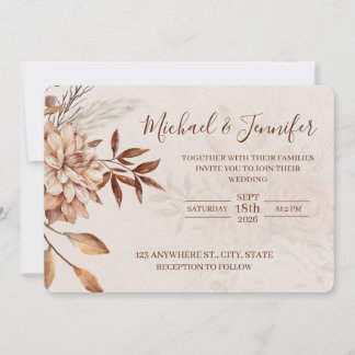 Fall Beauty Wedding Invitations  Einladung