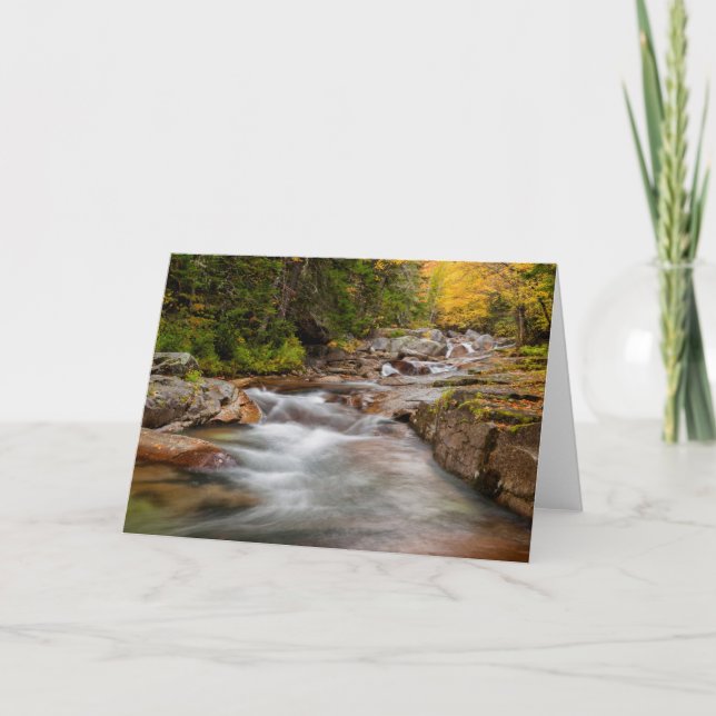 Fall bei Jefferson Brook, New Hampshire Karte (Vorderseite)