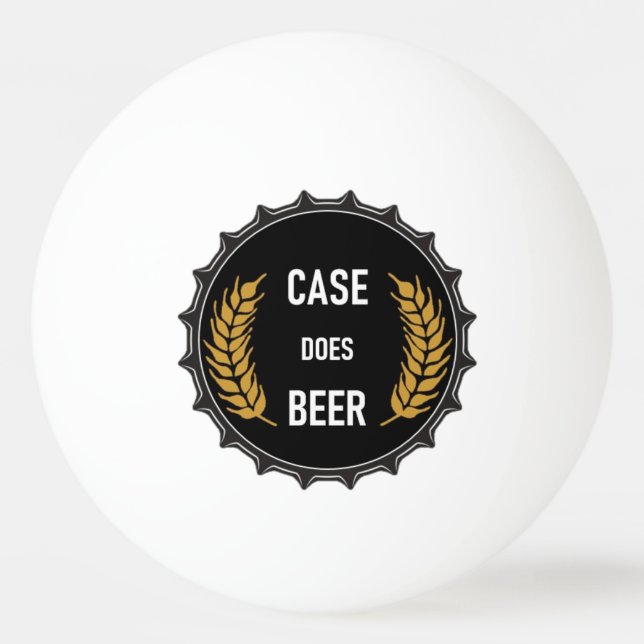 Fall Bier: Pong-Ball Tischtennisball (Vorderseite)
