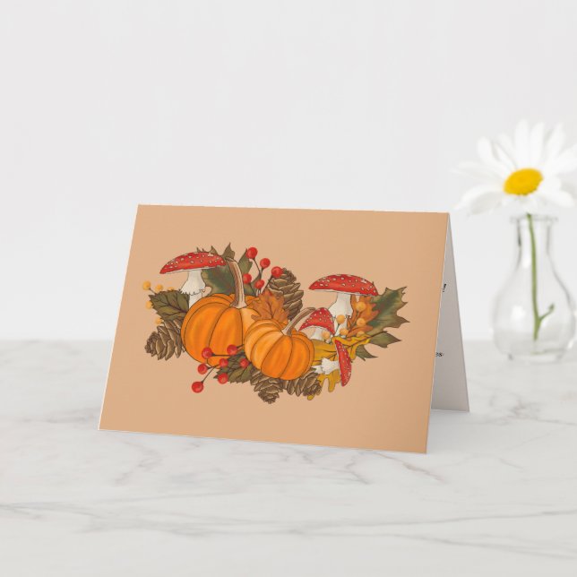 Fall Birthday Card für Ihn Personalize Message Karte (Kleine Pflanze)