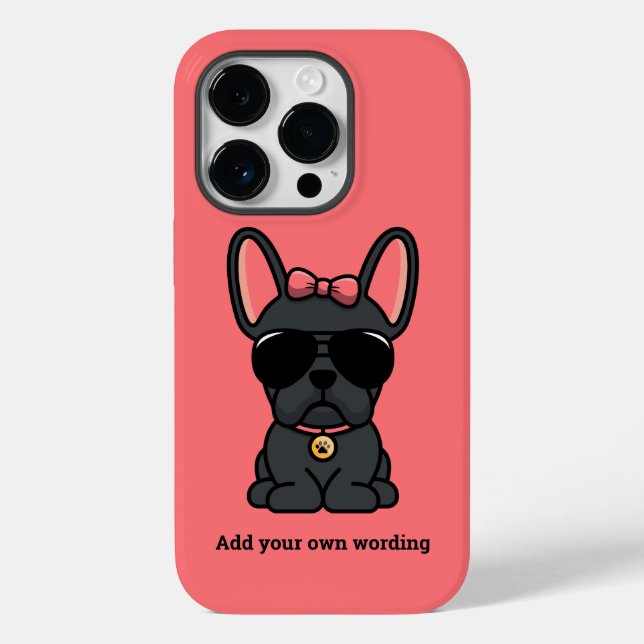 Fall Black French Bulldog Case-Mate iPhone 14 Pro Hülle (Rückseite)