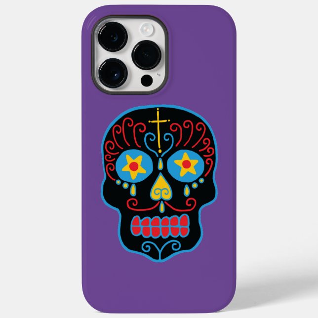 Fall "Black Sugar Skull Case-Mate" iPhone Case-Mate iPhone 14 Pro Max Hülle (Rückseite)