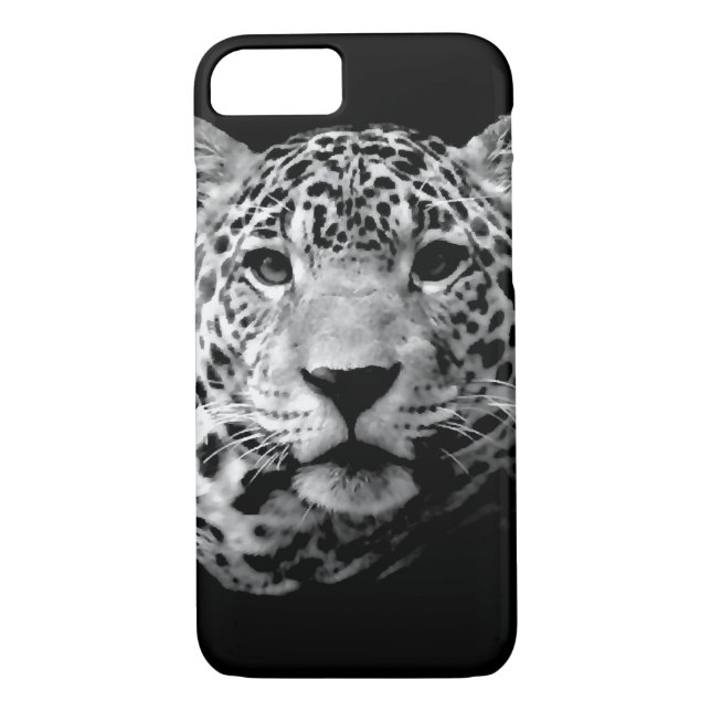 Fall "Black & White Jaguar iPhone 7" Case-Mate iPhone Hülle (Rückseite)