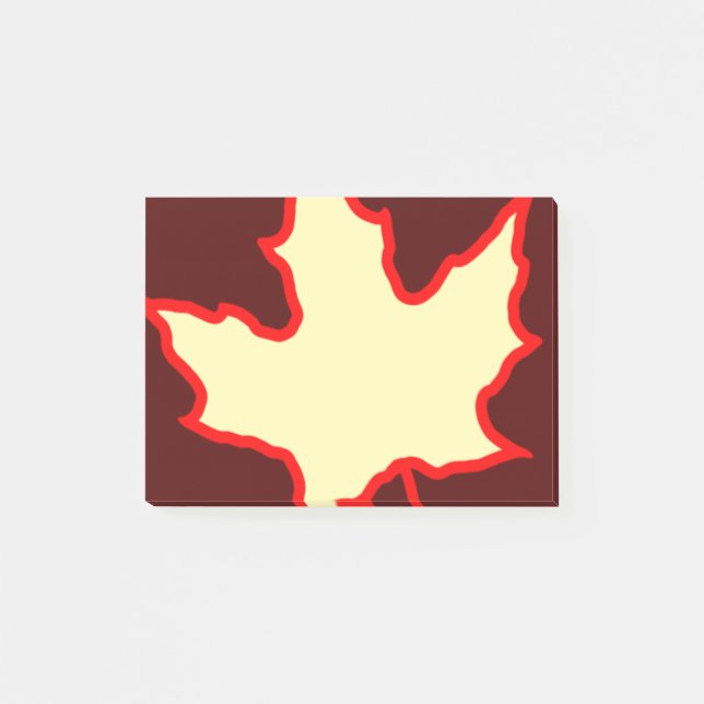 Fall-Blatt Post-it Klebezettel (Vorderseite)