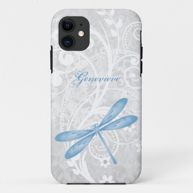 Fall Blue Dragonfly Personalisiert Case-Mate iPhon Case-Mate iPhone Hülle (Rückseite)