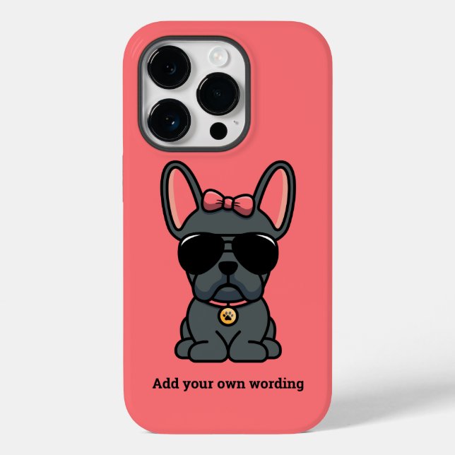 Fall Blue French Bulldog Case-Mate iPhone 14 Pro Hülle (Rückseite)