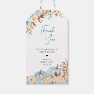 Fall Blue Pumpkin Baby Duwer Fevor Tags Geschenkanhänger
