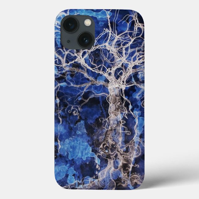 Fall Blue Sinti und Roma Tree of Life iPad Case-Mate iPhone Hülle (Rückseite)