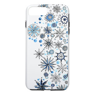 Fall Blue Snowflakes Case-Mate iPhone Hülle