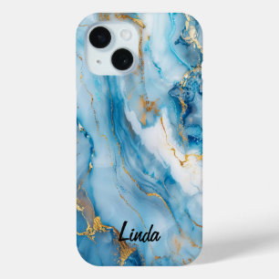 Fall Blue und Gold Marble Case-Mate iPhone Hülle