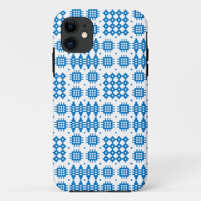 Fall Blue White Welsh Tapestry Muster iPhone 5/5 Case-Mate iPhone Hülle (Rückseite)
