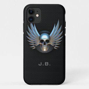 Fall Blue Winged Skull iPhone 5 iPhone 11 Hülle