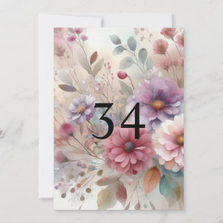 Fall-Blume Blätter Aquarellkalligrafie Einladung