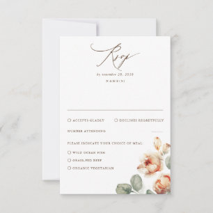 Fall Blume Elegante Hochzeit UAWG RSVP Karte