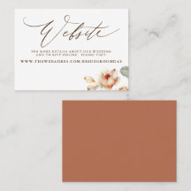 Fall-Blume Hochzeiten Website-Karte