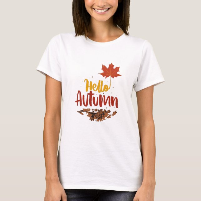 Fall Blume Orange T-Shirt (Vorderseite)