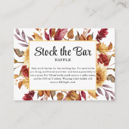 Fall Blumenbestand im Bar Brautparty Begleitkarte