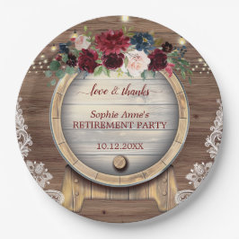 Fall Blumenwein Rebberge Party Pappteller