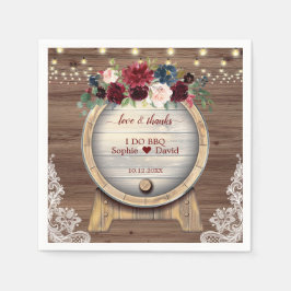 Fall Blumenwein Weinrebe Weinberg Hochzeit I Do Gr Serviette