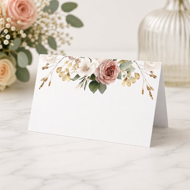 Fall Blush & Gold Brautparty Platzkarte (ready to be written on)