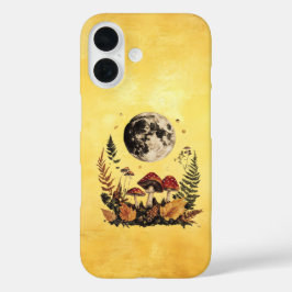 Fall Boho Moon und Mushrooms iPhone 16 Hülle