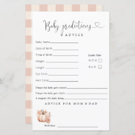 Fall Boho Pumpkin Baby Dusche Vorhersagen Ratschlä