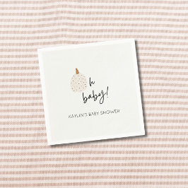 Fall Boho Pumpkin Oh Baby Dusche Custom Napkin Serviette