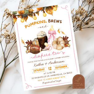 Fall Boho Pumpkins zu Co-ed Baby Dusche Einladung