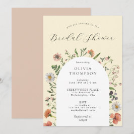 Fall Boho Spring Wildblume Arch Brautparty Einladung