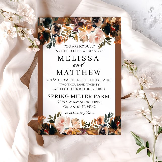 Fall Boho Terracotta Hochzeit Einladung (Von Creator hochgeladen)