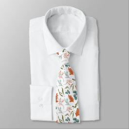 Fall Botanische Blätter und Berry Pattern Krawatte