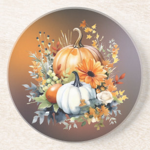 Fall Botanische Pumpkins Sandstone Untersetzer