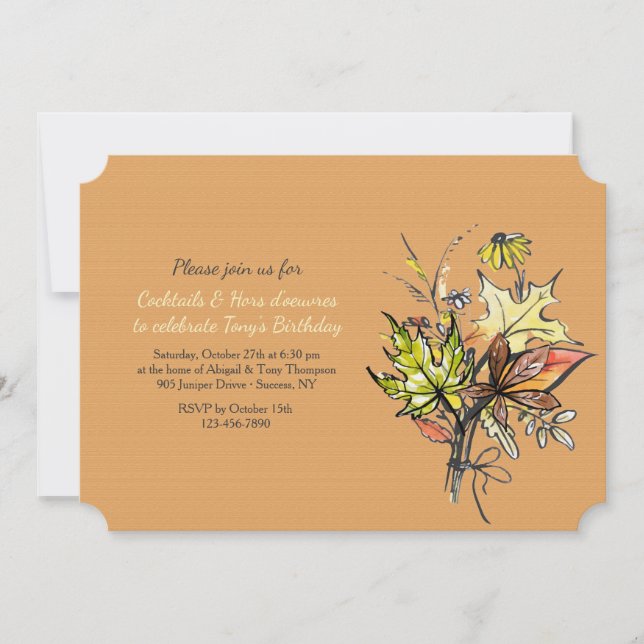 Fall Bouquet 2 Einladung (Vorderseite)