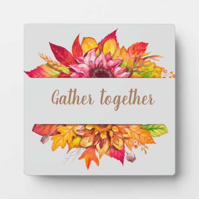 Fall Bouquet Erntedank Custom Fotoplatte (Vorderseite)