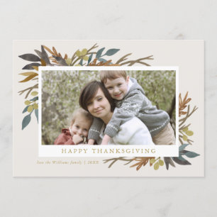Fall Bouquet Erntedank Foto-Karte Einladung
