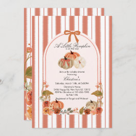 Fall Bow Boho Pumpkin Babydusche Einladung