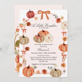 Fall Bow Boho Pumpkin Babydusche Einladung