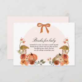Fall Bow Boho Pumpkin Babydusche Enclosure Card Begleitkarte