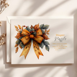 Fall Bow Girl Baby Duwer Raffle Diapper Begleitkarte