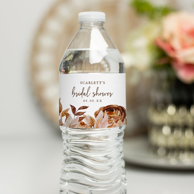 Fall-Brautparty (Fall Bridal Shower Water Bottle Label
)