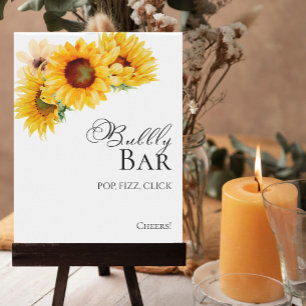 Fall Brautparty Bubbly Bar Pop Fizz Clink Zeichen Poster