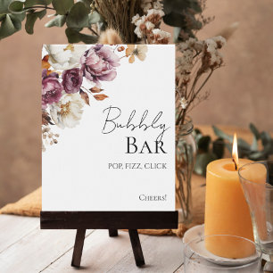 Fall Brautparty Bubbly Bar Pop Fizz Clink Zeichen Poster