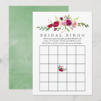 Fall Brautparty Floral Bingo