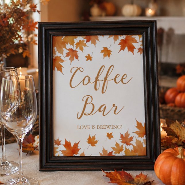 Fall Brautparty Kaffee Bar Poster (Von Creator hochgeladen)